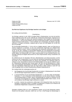 Drucksachen allgemein - Nieders&auml;chsischer Landtag