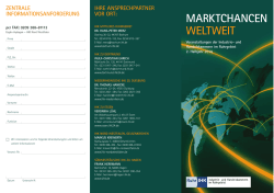 marktchancen weltweit - Niederrheinische Industrie