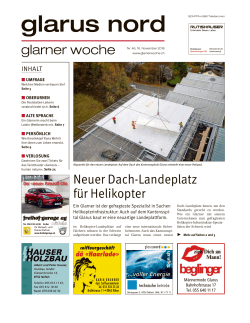 Glarner Woche, Glarus Nord, 16.11.2016