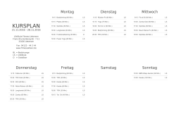 kursplan - Fitnessallianz