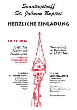 Sonntagstreff St. Johann Baptist