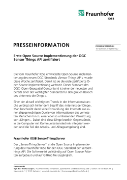 Erste Open Source Implementierung der OGC Sensor