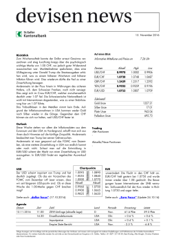 Devisen-News, 15.11.2016, 07:45 Uhr Zuversicht stärkt USD Zum
