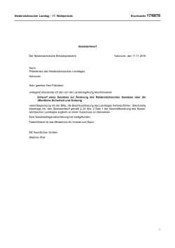 Niedersächsischer Landtag - 17. Wahlperiode Drucksache 17/6878