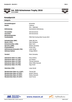 Int. SVS-Schwimmen Trophy 2016