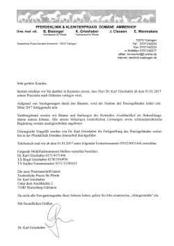 hier - Tierklinik Dom&auml;ne Ammerhof