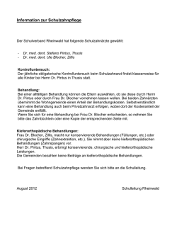 Information zur Schulzahnpflege