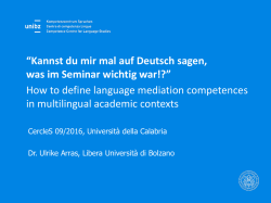 How to define language mediation competences in multilin