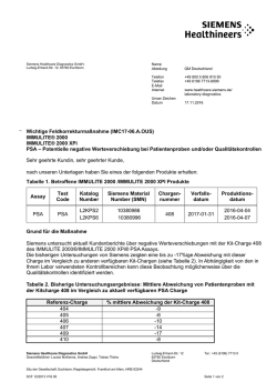 IMMULITE&reg; 2000 IMMULITE&reg; 2000 XPi PSA