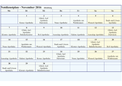 Notdienstplan - November 2016 Altenburg - apotheken