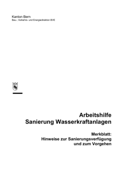 Hinweise zur Sanierungsverf&uuml;gung