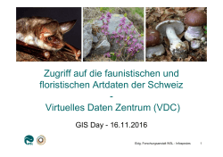 VDC - ESRI User Forum Schweiz