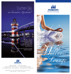Wellnessfolder im PDF Format - Maritim Hafenhotel Rheinsberg