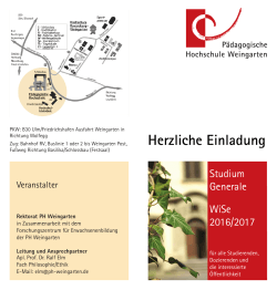 Info - Pädagogische Hochschule Weingarten