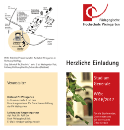 Info - P&auml;dagogische Hochschule Weingarten