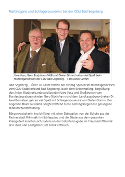 Martinsgans und Schlagersouvenirs bei der CDU Bad Segeberg
