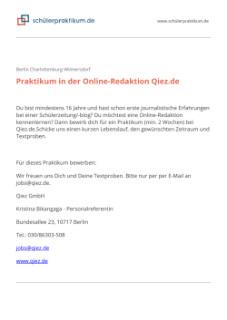 Drucken - Sch&uuml;lerpraktikum.de