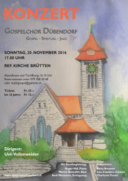KONZERT - Gospelchor Dübendorf