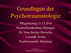 Grundlagen der Psychotraumatologie