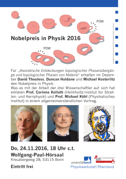 Nobelpreis in Physik 2016 - Physikwerkstatt Rheinland