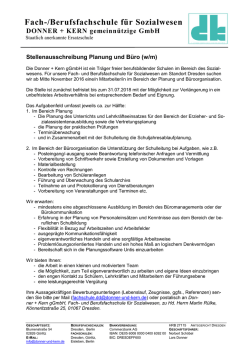 Mitarbeiter/in Planung und Büro (Festanstellung, Vollzeit)