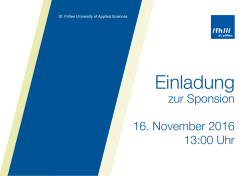 Einladung  - Fachhochschule St. P&ouml;lten