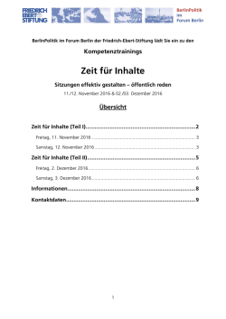 im Programm - Forum Berlin