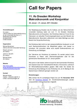 Call for Paper - CESifo Group Munich