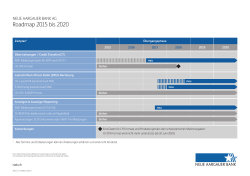 Roadmap 2015 bis 2020 - NEUE AARGAUER BANK AG
