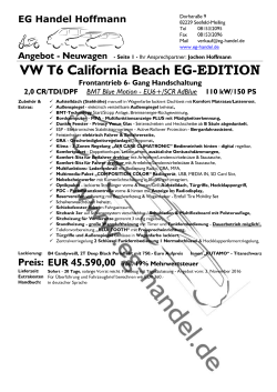 VW T6 California Beach EG-EDITION - EG