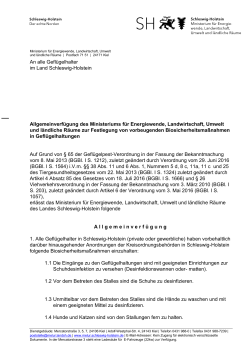 Allgemeinverfügung des Ministeriums mit Begründung (PDF 45KB