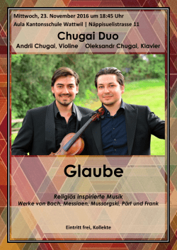 Glaube - Kantonsschule Wattwil