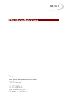 Informationen Buchf&uuml;hrung