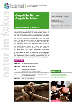 Detailprogramm - Tiroler Umweltanwaltschaft