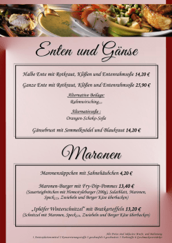 Halbe Ente mit Rotkraut, Kl&ouml;&szlig;en und Entenrahmso&szlig; Ganze Ente mit