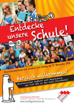 Entdecke - Landesmusikgymnasium Rheinland