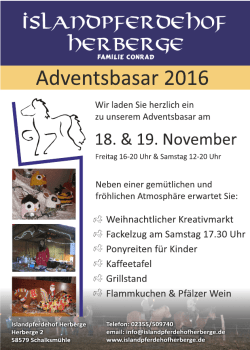 diesem Flyer - Islandpferdehof Herberge