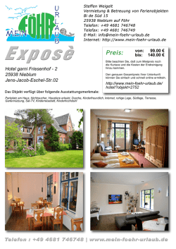 Hotel garni Friesenhof - 2 25938 Nieblum Jens