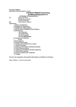 hier die Einladung - Mietervereinigung Nord / Land Brandenburg eV