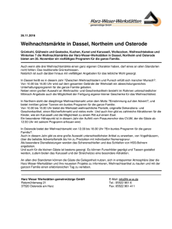 Harz-Weser-Werkst&auml;tten: Weihnachtsmarkt der Werkstatt Northeim