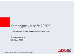 Kampagne „it-safe 2020“