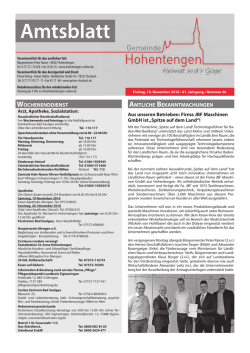 Amtsblatt - Hohentengen