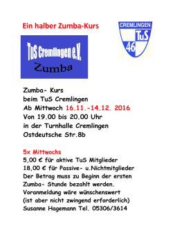 Ein halber Zumba-Kurs