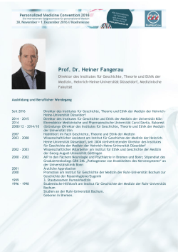Prof. Dr. Heiner Fangerau