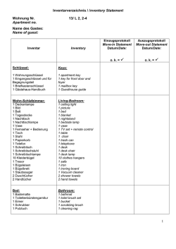Inventarliste - Universit&auml;t Mannheim