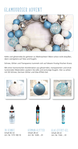 Glamour&ouml;ser Advent