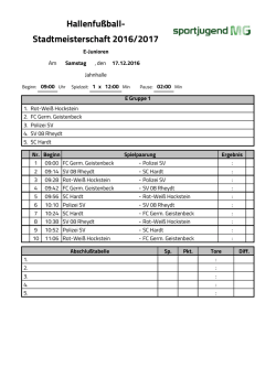 E Jugend - SV 08 Rheydt eV