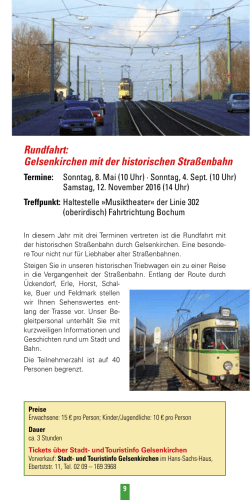 Rundfahrt: Gelsenkirchen mit der historischen Straßenbahn