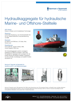 Hydraulikaggregate f&uuml;r hydraulische Marine- und Offshore