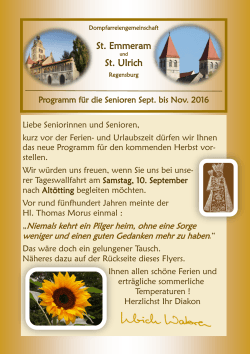 Programmblatt S. 1 - Pfarrei St. Emmeram Regensburg